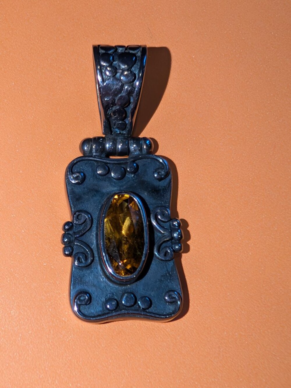 Vintage Sterling Silver 925 with Citrine Pendant.